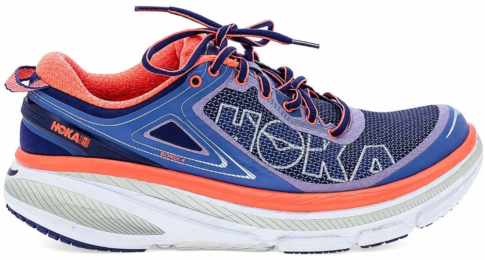 HOKA One Bondi 4 Women’s Running Shoes Size 9.5 Blue Coral Cushioned Sneakers